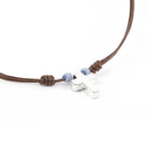 ITA - customizable silver cross necklace 11x14mm